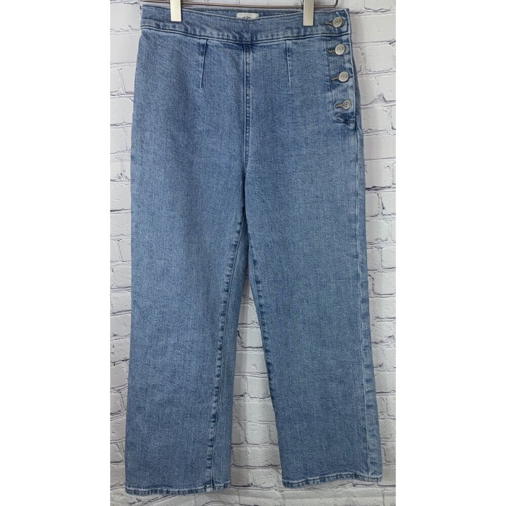 J. CREW Women's High Waisted Slim Wide Leg Jeans Blue Size 25